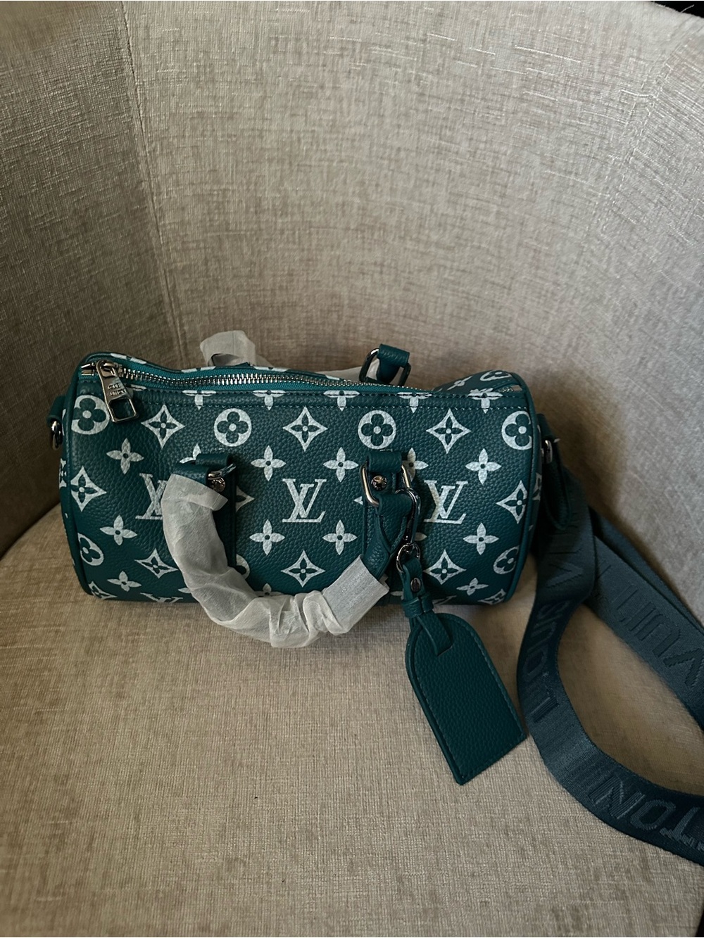Teal Monogram Bag